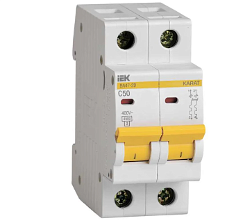 Выключатель автоматический модульный 2п C 50А 4.5кА ВА47-29 KARAT IEK