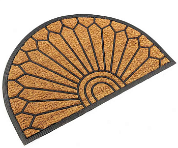 Коврик кокосовый "Солнце" на резиновой основе 45*75мм