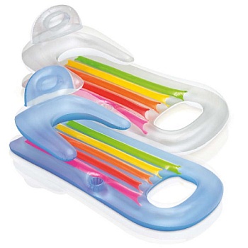 Матрас-кресло надувной с окном, 160x85см, 2 камеры, 2 цвета, рем комплект, от 14 лет 58802