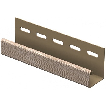 J - Профиль 3,05 для сайдинга ТимберБлок, Дуб Натуральный, Ю-Пласт