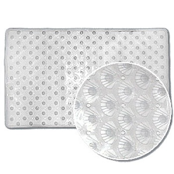 Коврик на присосках РАКУШКА 62х37 прозрачный