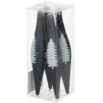 Набор шаров 4шт 15.5*3см фигурные, темно-синий SYQB-0120107 N.N