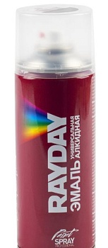 Краска аэроз. алкидная Rayday RD-051, глянцевая, 520 мл, RAL 9005, черная