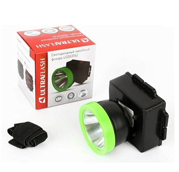 Фонарик налобный Ultra-Flash 53762