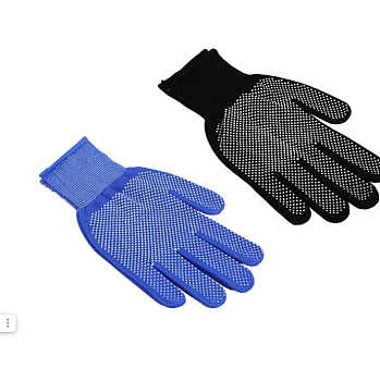 Перчатки садовые нейлоновые ПВХ точка, р10,25см,26г INBLOOM