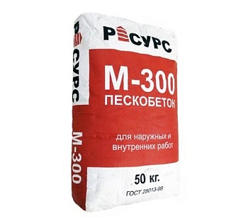 Смесь цементная М-300 (25кг) 80шт/1поддон (Ресурс)