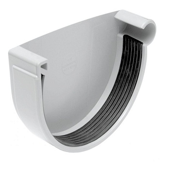 Заглушка на желоб ПВХ ф125мм белый "Альта-Профиль"