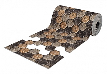 Коврик -дорожка SHAHINTEX DIGITAL PRINT (20) "Соты" металлик 100*1500см