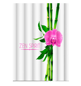 Штора д/ванной 180х200 ткань MZ-126 "Сила Дзен"