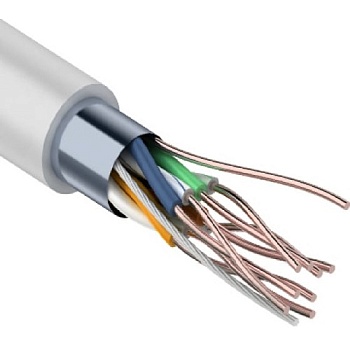 Кабель FTP 4PR витая пара 24AWG CAT5e  интернет (бухт305)