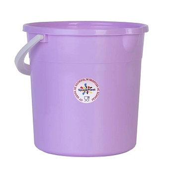 Ведро пластик, 7 л, лаванда, пищевое, со сливом, Sparkplast