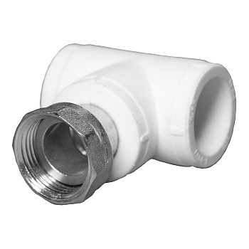 Тройник с накидной гайкой 20х1/2"х20 полипропилен