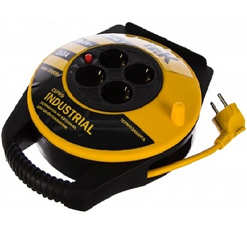 Удлинитель 10м 4гн с/заз. IP20 с термозащитой