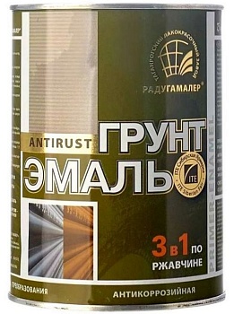 ГРУНТ- ЭМАЛЬ ПО РЖАВЧИНЕ СЕРАЯ 0,9 КГ РАДУГА