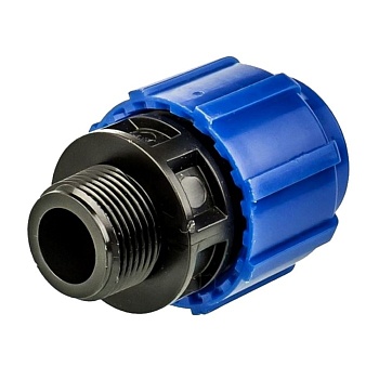 Муфта ПЭ компрес. резьбовая 20/*3/4 ц/ш