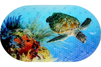 Коврик для ванны противоскользящий 68х38см в ассорт.