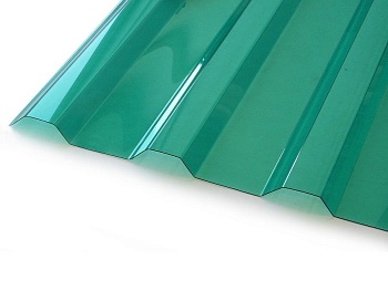 Поликарбонат монолитный 2,00х1,05 зеленый 0,8мм