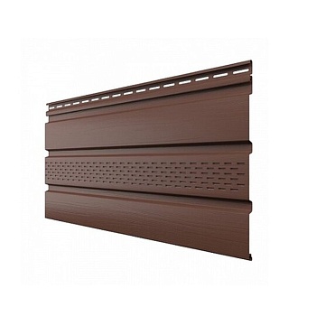 Софит тройной с перфорацией по центру Каштан 0,308*3м ТехноНиколь(уп-10шт)