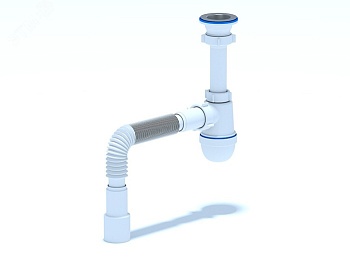 Сифон Ани 11/2"40 с гиб.тр.  40*40х50 (С 01 05)