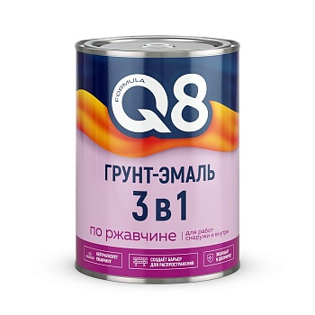 ГРУНТ- ЭМАЛЬ ПО РЖАВЧИНЕ "FORMULA Q8"  ЗЕЛЕНАЯ  0,8 КГ (14)