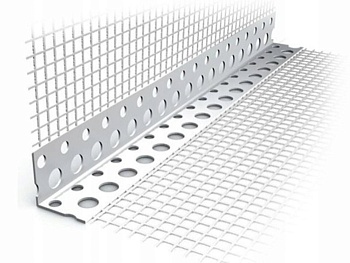 Профиль ПВХ Угол штукатурный 20х20 с сеткой 3м