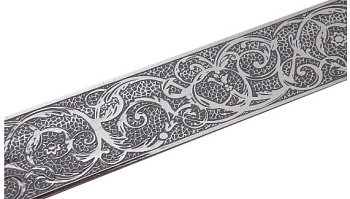 Бленда "Вензель" ПВХ графитовый шелк (7см) Магеллан