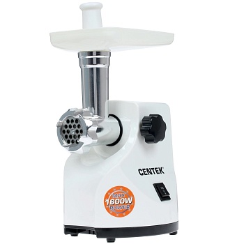 Мясорубка Centek CT-1611 JUICER 1600Вт, СОКОВЫЖИМАЛКА, реверс, 2 стальных диска, стальной нож и узлы