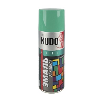 Краска эмаль аэрозольная Kudo KU-1006, 520 мл, RAL 6024, светло-зеленая