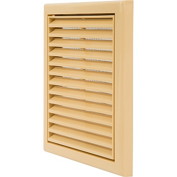 Решетка вентиляционная П1515Р (150*150мм) разъемная с москитной сеткой, бежевая, Эвент