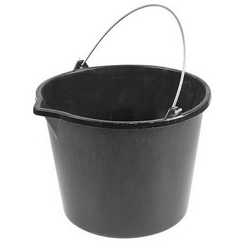Ведро пластм.16л черное (технич.)