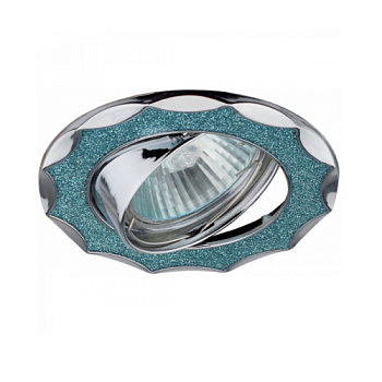 Светильник точечный DK17 MR16 12В 50Вт хром/голуб. блеск