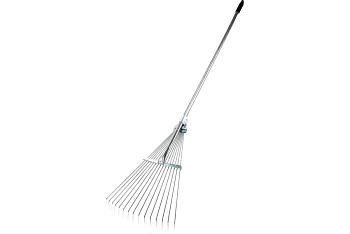 Грабли веерные провол.раздвижные на метал. ручке 15 зуб