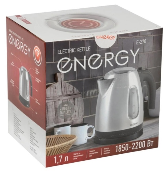 5. Чайник ENERGY Е-278 1,7л,1,85кВт,диск