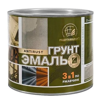 ГРУНТ- ЭМАЛЬ ПО РЖАВЧИНЕ ГОЛУБАЯ 1,9 КГ РАДУГА
