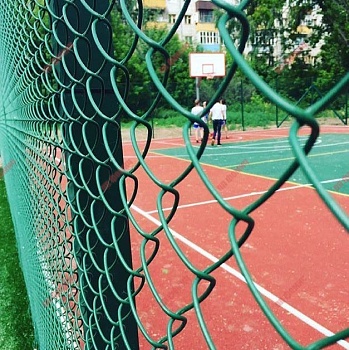 Сетка рабица оцинк. (1,5х10м) D2.4 яч.55х55 в ПВХ (зеленая)