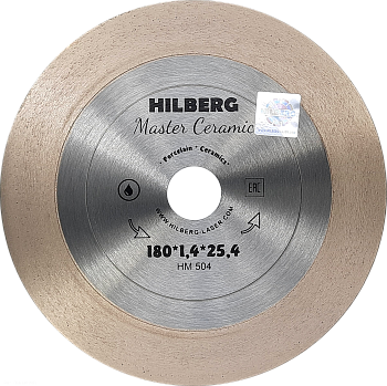 Диск алмазный отрезной 180*25,4 Hilberg Master Ceramic HM504