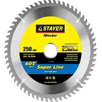 Круг пильный STAYER по дереву 250х32мм