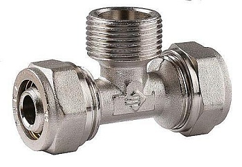 Тройник вод 20х1/2х20 ц/ш/ц ТМ