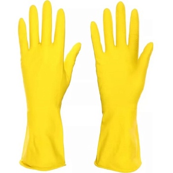 Перчатки латексные желтые хозяйственные