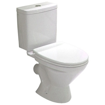 Унитаз-компакт ЛИГА , белый,  косой выпуск,сиденье полипропилен, белый 1WH302197 