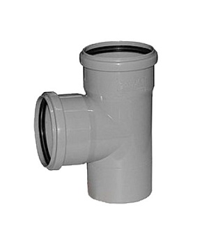 Тройник 40/40/45* серая канализация