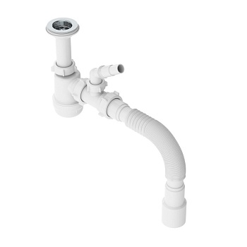 Сифон для умывальника 1 1/4"х40 с отводом с/м с г/т 40х40/50 (TIVOLI)