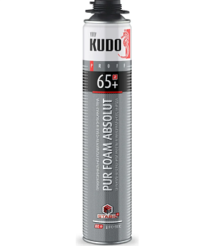 Пена монтажная профессиональная Kudo PROFF 65+, всесезон, 930гр