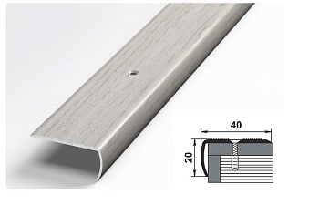 Порог стык ПУ-06 0,9м 40*20мм 105 дуб арктик