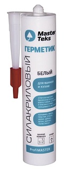 Герметик д/ванн и кухни. MasterTeks Profimaster, 290 мл, белый