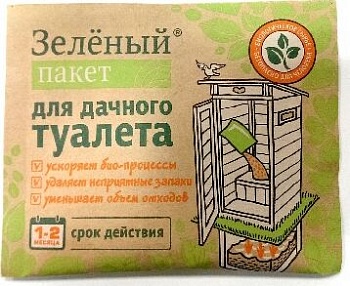 Средство для септиков ДОКТОР РОБИК Зеленый пакет для дачного туалета