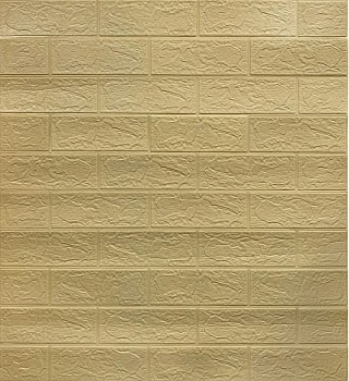 Панель ПВХ 3D самокл. кирпич песочный 70*77