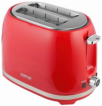 Тостер Centek СТ-1432   850Вт, 7 ур. прожарки, 2 тоста, поддон, стоп, подогрев, разморозка