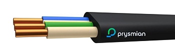 Кабель ВВГ-Пнг(А) 3х2.5 0.66кВ Ч (бухта) (м) РЭК-PRYSMIAN