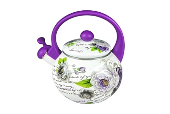 Чайник LARA LR00-20 VIOLET эмаль,2,2л,свисток,индукция